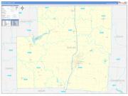 Shelby County, OH Wall Map Zip Code Basic Style 2022