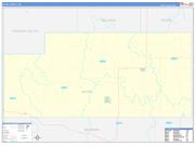 Slope County, ND Wall Map Zip Code Basic Style 2022