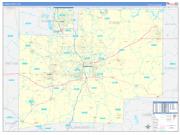 Stark County, OH Wall Map Zip Code Basic Style 2022
