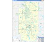 Summit County, OH Wall Map Zip Code Basic Style 2023