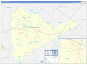 Sumter County, SC Wall Map Zip Code Basic Style 2022