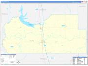 Tate County, MS Wall Map Zip Code Basic Style 2022