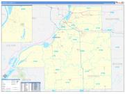 Tazewell County, IL Wall Map Zip Code Basic Style 2022