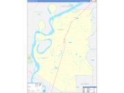Tunica County, MS Wall Map Zip Code Basic Style 2022