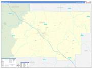 Union County, MS Wall Map Zip Code Basic Style 2023