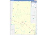 Union County, OH Wall Map Zip Code Basic Style 2022