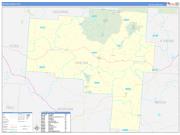 Vinton County, OH Wall Map Zip Code Basic Style 2022