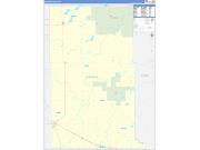 Wadena County, MN Wall Map Zip Code Basic Style 2022