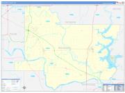 Wagoner County, OK Wall Map Zip Code Basic Style 2022