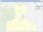 Wasco County, OR Wall Map Zip Code Basic Style 2023