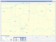 Washita County, OK Wall Map Zip Code Basic Style 2023