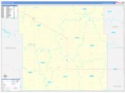 Wells County, ND Wall Map Zip Code Basic Style 2022
