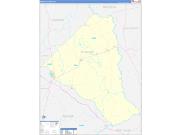 Wheeler County, GA Wall Map Zip Code Basic Style 2022