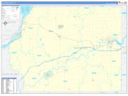 Whiteside County, IL Wall Map Zip Code Basic Style 2022