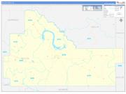 Wilcox County, AL Wall Map Zip Code Basic Style 2022