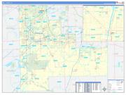 Will County, IL Wall Map Zip Code Basic Style 2022