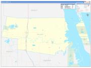 Willacy County, TX Wall Map Zip Code Basic Style 2022