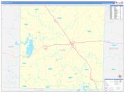 Wise County, TX Wall Map Zip Code Basic Style 2022