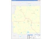 Wyandot County, OH Wall Map Zip Code Basic Style 2022