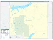 Yalobusha County, MS Wall Map Zip Code Basic Style 2022