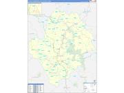 Beckley Metro Area Wall Map Basic Style 2022
