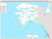 Alaska Wall Map Zip Code Basic Style 2022