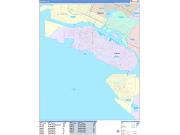 Alameda Wall Map Color Cast Style 2022