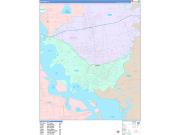 Baytown Wall Map Color Cast Style 2022