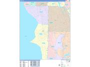 Burien Wall Map Color Cast Style 2022