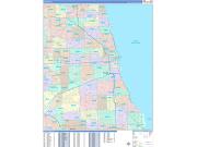 Chicago Wall Map Color Cast Style 2022