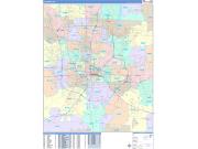 Columbus Wall Map Color Cast Style 2022