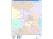 Denton Wall Map Color Cast Style 2022
