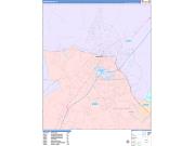 Harrisonburg Wall Map Color Cast Style 2023