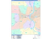 Hartford Wall Map Color Cast Style 2023