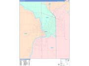 Janesville Wall Map Color Cast Style 2023