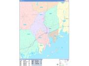 Norwalk Wall Map Color Cast Style 2023
