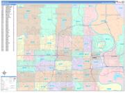 Omaha Wall Map Color Cast Style 2023