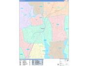 Pawtucket Wall Map Color Cast Style 2022