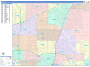 Plano Wall Map Color Cast Style 2022