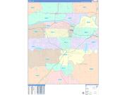 Topeka Wall Map Color Cast Style 2022