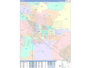 Tucson Wall Map Color Cast Style 2022