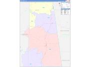 Adair County, OK Wall Map Color Cast Style 2022