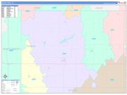 Adams County, IA Wall Map Color Cast Style 2022