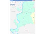 Adams County, MS Wall Map Color Cast Style 2022