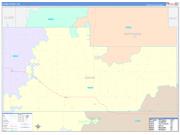 Adams County, ND Wall Map Color Cast Style 2022
