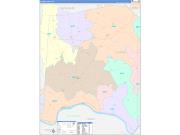 Adams County, OH Wall Map Color Cast Style 2022