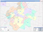 Aiken County, SC Wall Map Color Cast Style 2022