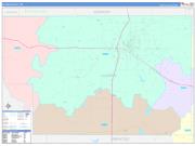 Alcorn County, MS Wall Map Color Cast Style 2023