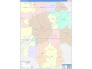 Ashland County, OH Wall Map Color Cast Style 2022