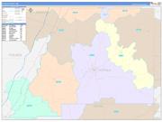 Attala County, MS Wall Map Color Cast Style 2022